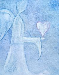 Watercolour Angel for Angel Energy Oracle Cards