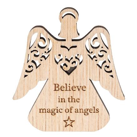 Believe in the magic of Angels Wooden Sign Keepsake